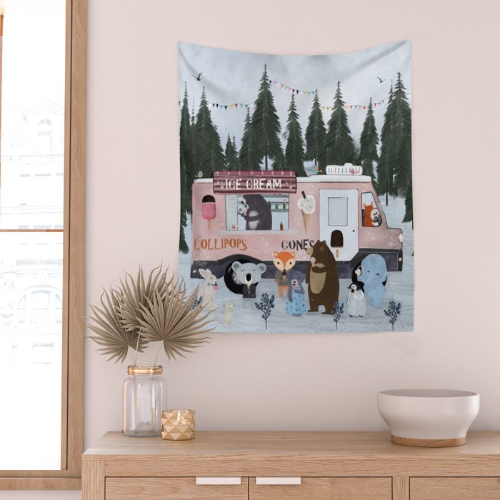 ice cream time Wall Tapestry Gallery Image 2