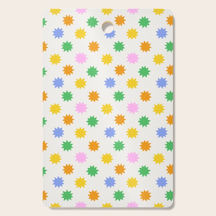 Colorful star shpe cartoon pattern Cutting Board Gallery Image 1