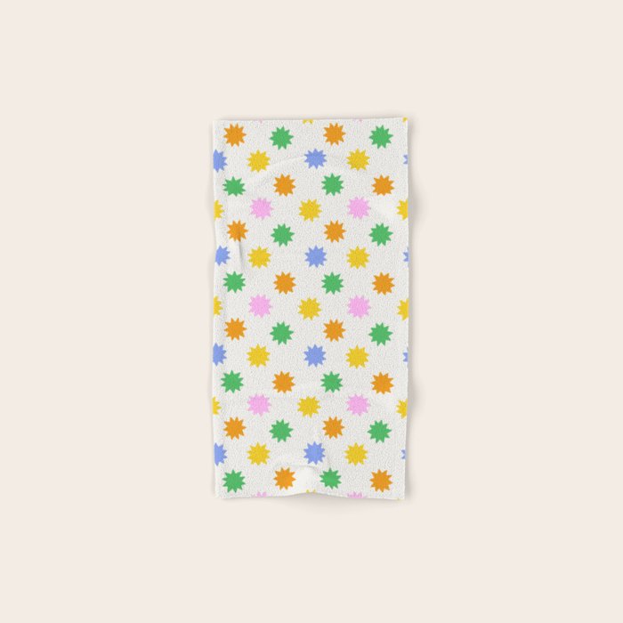 Colorful star shpe cartoon pattern Bath Towel Gallery Image 1