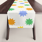 Colorful star shpe cartoon pattern Table Runner Gallery Image 1