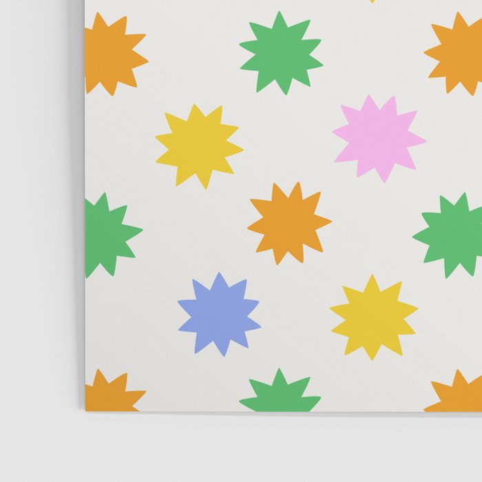 Colorful star shpe cartoon pattern Poster Gallery Image 3