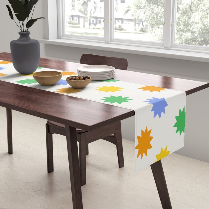 Colorful star shpe cartoon pattern Table Runner Gallery Image 2