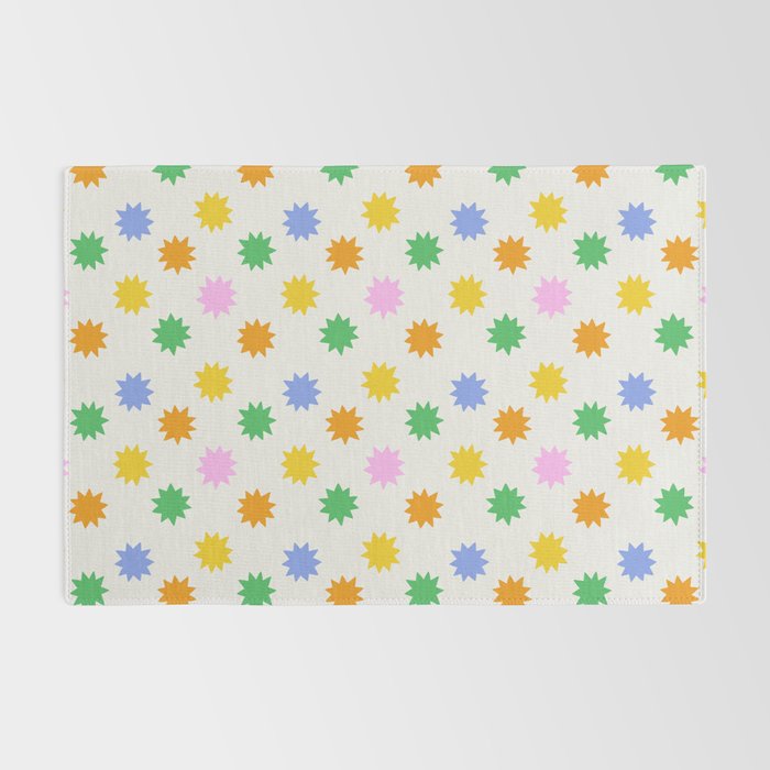 Colorful star shpe cartoon pattern Rug Gallery Image 2