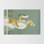 Portrait of a Prince with a Hawk 1700s India, Mughal, 18th century Indian Miniature Painting  Rug Gallery Image 2