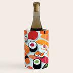 Sushi & Sashimi, Japanese Mob Wife Raw Fish Food Illustration, Delicacy Menu Rice Colorful Eclectic Wine Chiller Gallery Image 2
