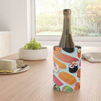 Sushi & Sashimi, Japanese Mob Wife Raw Fish Food Illustration, Delicacy Menu Rice Colorful Eclectic Wine Chiller Gallery Image 4