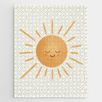 Peace Sun Face, Calm Happy Sunshine Watercolor Jigsaw Puzzle Gallery Image 1