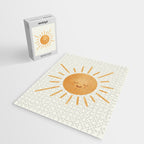 Peace Sun Face, Calm Happy Sunshine Watercolor Jigsaw Puzzle Gallery Image 2