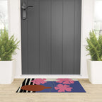Pink flower pot with Stripe  Welcome Mat Gallery Image 3