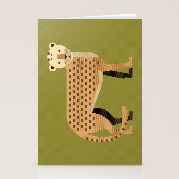 Whimsy Leopard Stationery Card Gallery Image 2