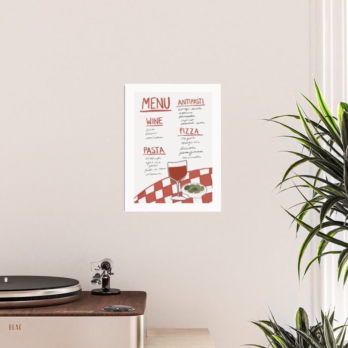 Italian Menu Poster Gallery Image 2