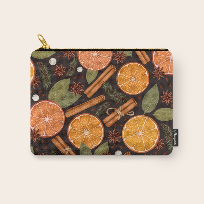 Winter Spice in Charcoal Carry All Pouch Gallery Image 1