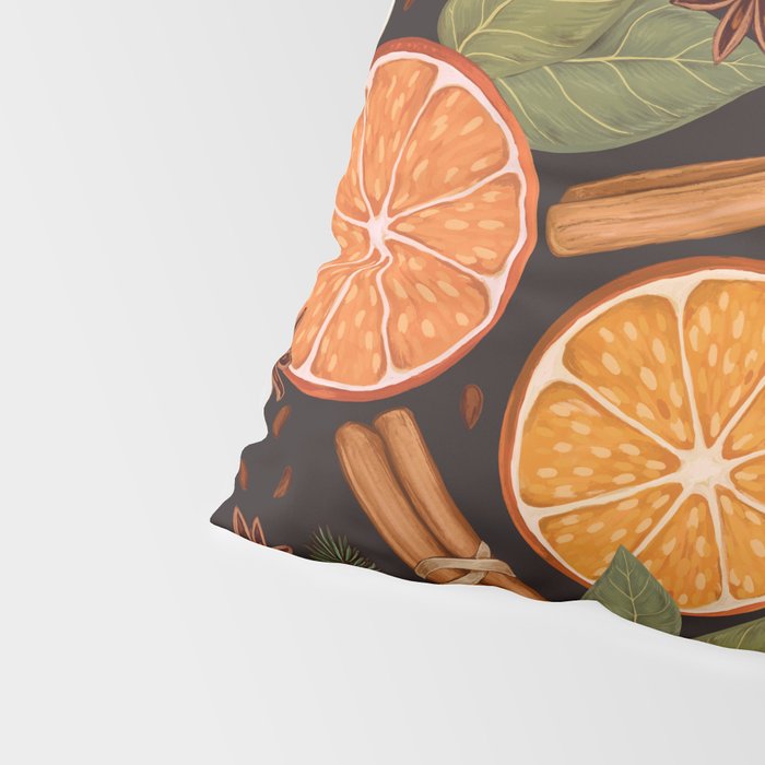 Winter Spice in Charcoal Pillow Sham Gallery Image 4