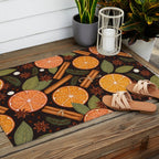 Winter Spice in Charcoal Outdoor Rug Gallery Image 2
