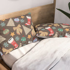Cute Christmas Brown Pillow Sham Gallery Image 2