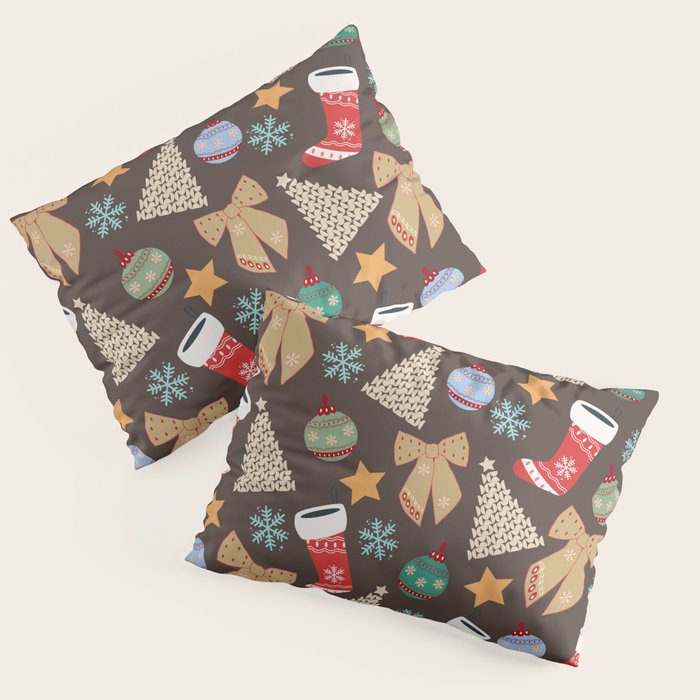 Cute Christmas Brown Pillow Sham Gallery Image 3