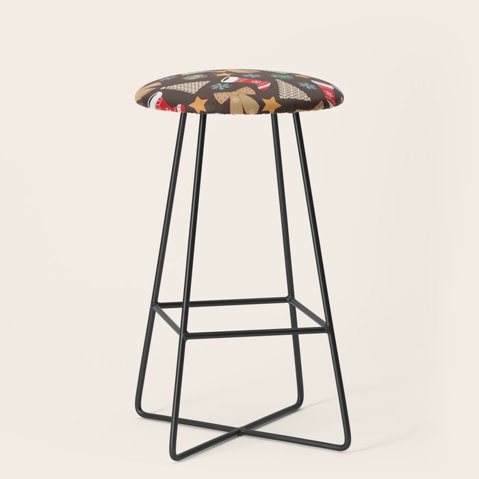 Cute Christmas Brown Stool Gallery Image 1