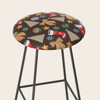 Cute Christmas Brown Stool Gallery Image 2