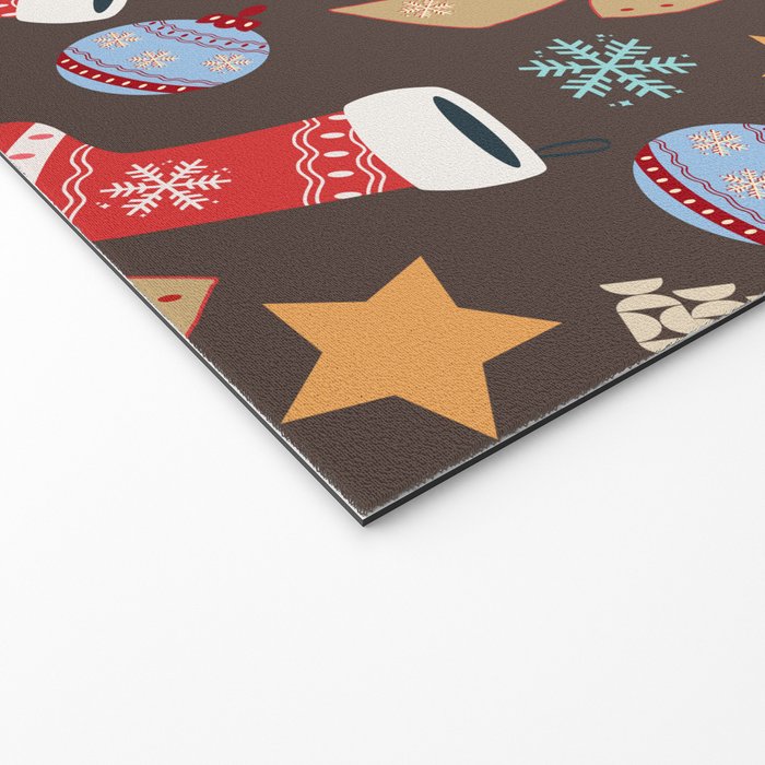 Cute Christmas Brown Welcome Mat Gallery Image 2