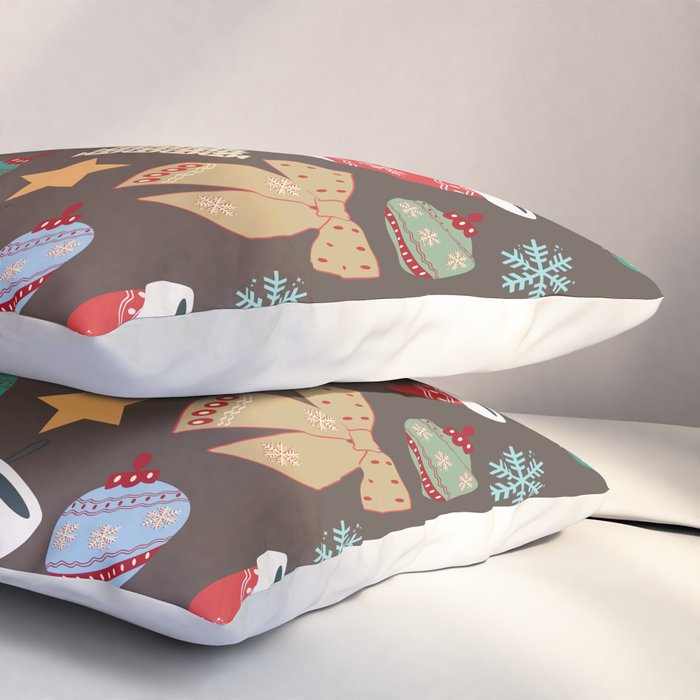 Cute Christmas Brown Pillow Sham Gallery Image 3