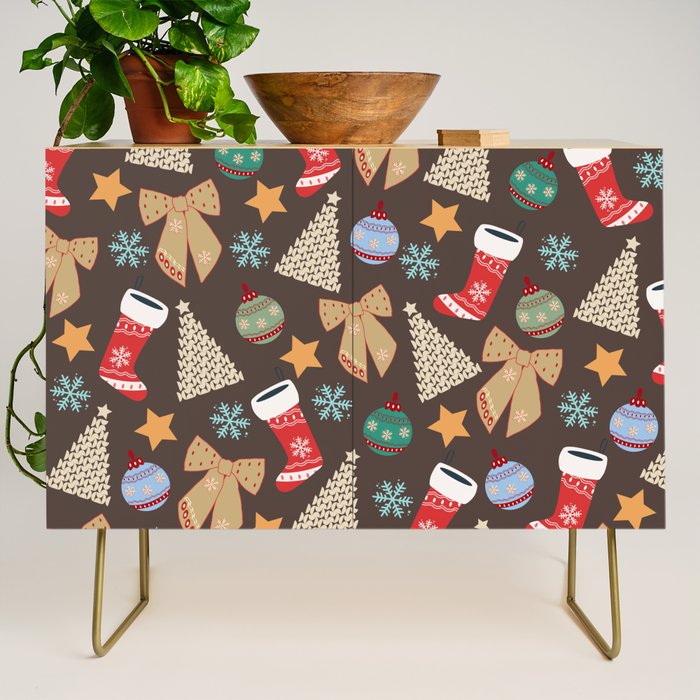Cute Christmas Brown Credenza Gallery Image 1