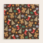 Cute Christmas Brown Wood Wall Art Gallery Image 1