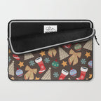 Cute Christmas Brown Laptop Sleeve Gallery Image 2