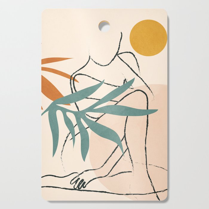 Minimal Line in Nature II Cutting Board Gallery Image 1