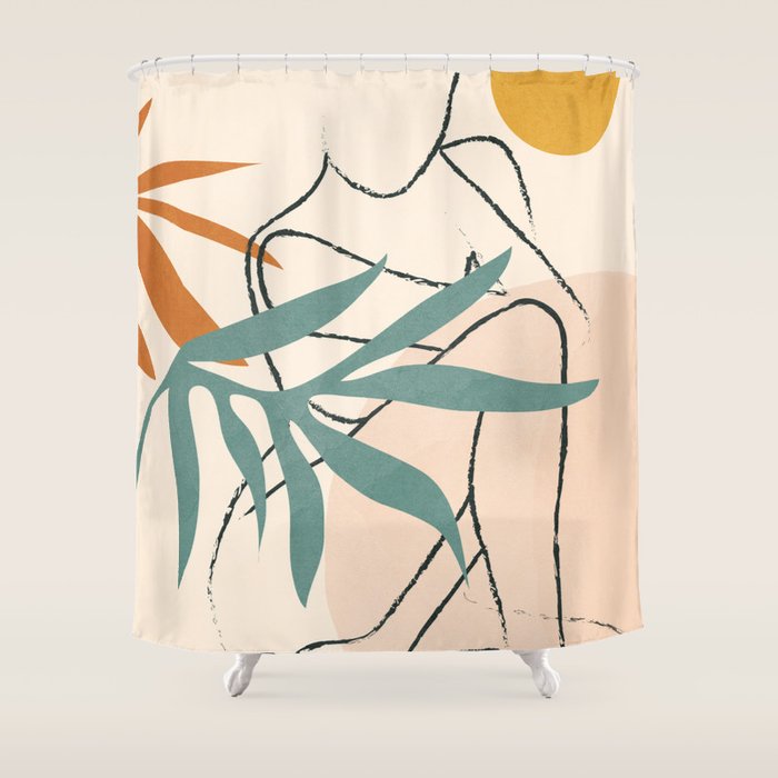 Minimal Line in Nature II Shower Curtain Gallery Image 1