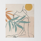 Minimal Line in Nature II Throw Blanket Gallery Image 2