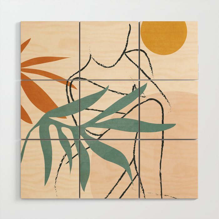 Minimal Line in Nature II Wood Wall Art Gallery Image 1