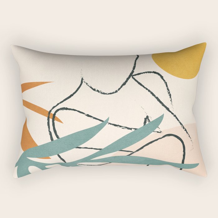 Minimal Line in Nature II Rectangular Pillow Gallery Image 2