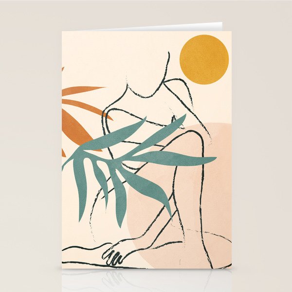 Minimal Line in Nature II Stationery Card Gallery Image 2