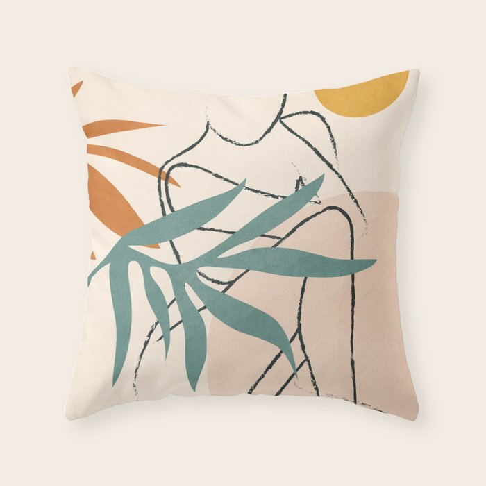 Minimal Line in Nature II Throw Pillow Gallery Image 6