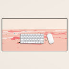 Sunset Tiny Surfers in Lima Desk Mat Gallery Image 1
