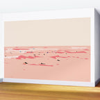 Sunset Tiny Surfers in Lima Wall Mural Gallery Image 2