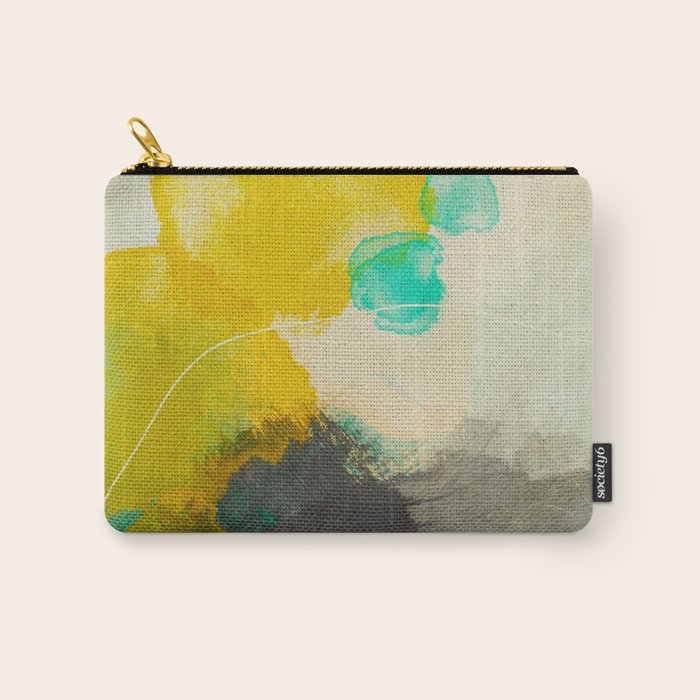 summer landscape triptych 3 abstract art Carry All Pouch Gallery Image 1