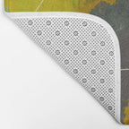 summer landscape triptych 3 abstract art Bath Mat Gallery Image 2
