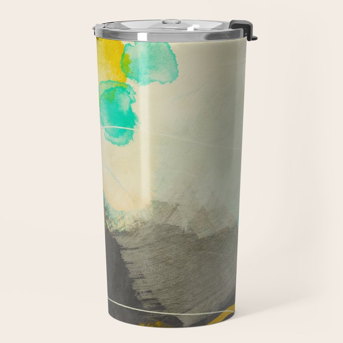 summer landscape triptych 3 abstract art Travel Mug Gallery Image 2