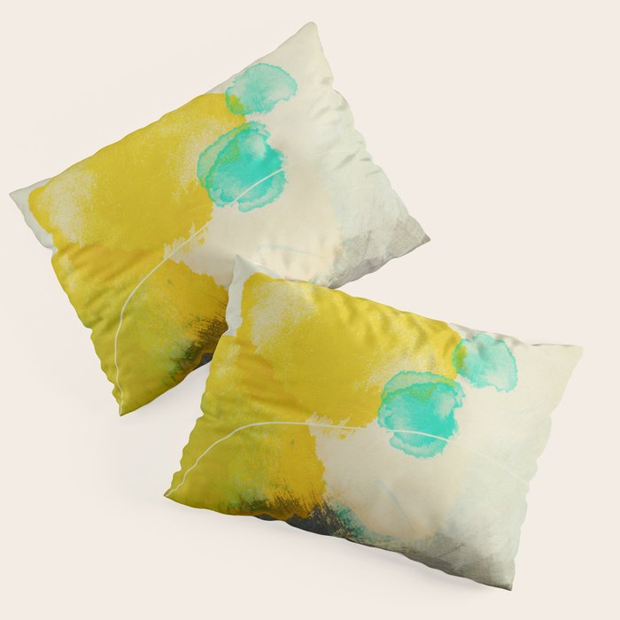 summer landscape triptych 3 abstract art Pillow Sham Gallery Image 3