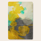 summer landscape triptych 3 abstract art Cutting Board Gallery Image 1