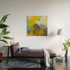 summer landscape triptych 3 abstract art Wood Wall Art Gallery Image 2