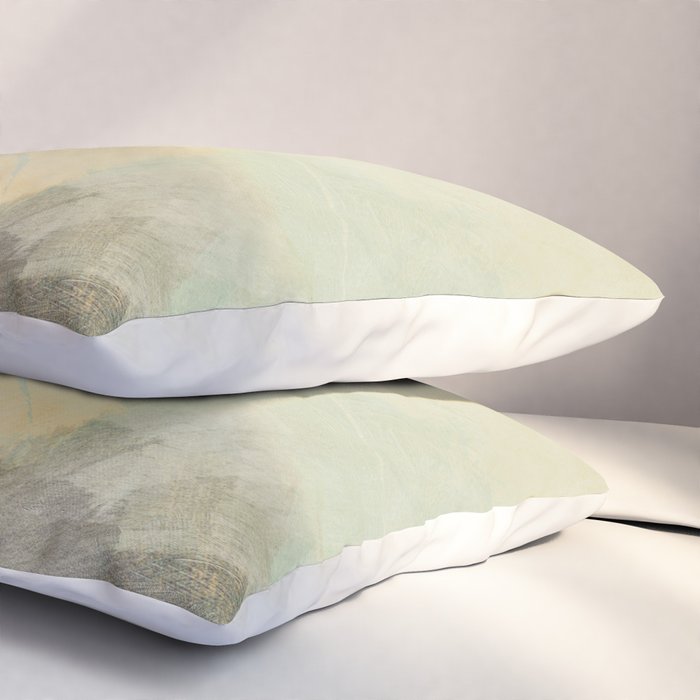 summer landscape triptych 3 abstract art Pillow Sham Gallery Image 3