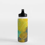 summer landscape triptych 3 abstract art Water Bottle Gallery Image 3