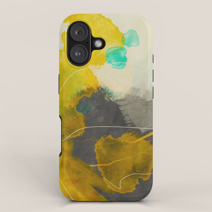 summer landscape triptych 3 abstract art iPhone Case Gallery Image 1