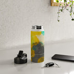 summer landscape triptych 3 abstract art Water Bottle Gallery Image 4