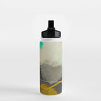 summer landscape triptych 3 abstract art Water Bottle Gallery Image 2