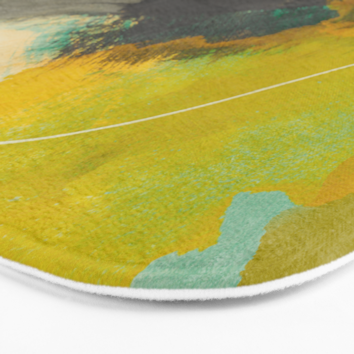 summer landscape triptych 3 abstract art Bath Mat Gallery Image 3