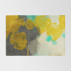 summer landscape triptych 3 abstract art Rug Gallery Image 2