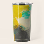 summer landscape triptych 3 abstract art Travel Mug Gallery Image 1
